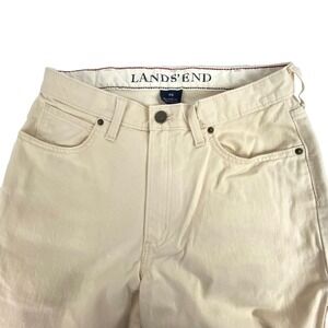 NEW Lands' End Jeans Men's 30 x 34 Relaxed Fit Denim Pants Riveted Khaki Natural